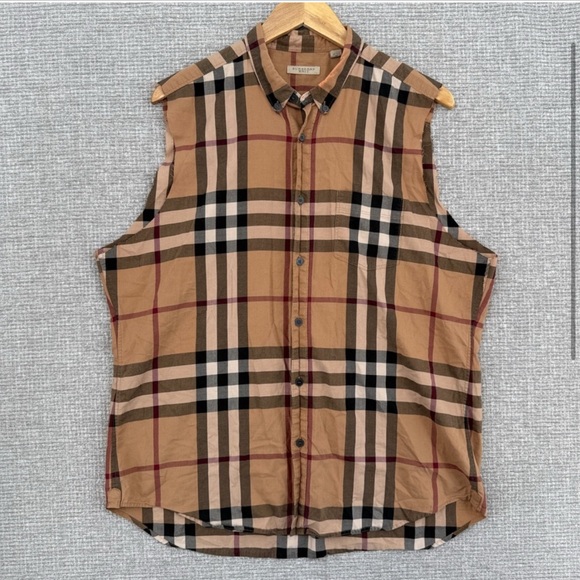 Burberry Other - Burberry Tan and Black Plaid Sleeveless Top